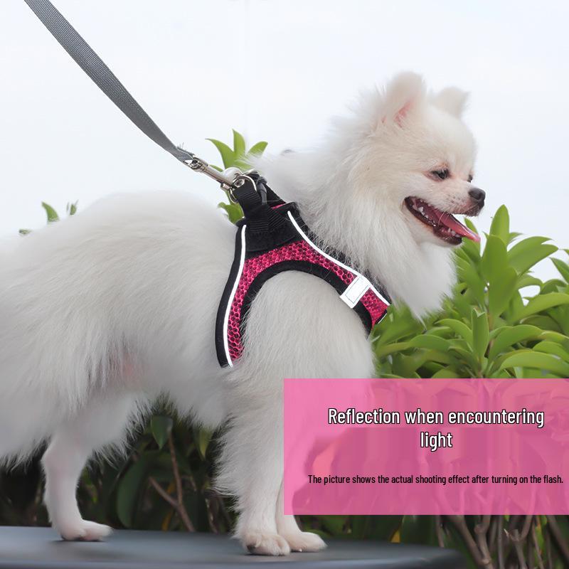 Reflective Comfort Vest Harness with Leash for Small To Medium Dogs
