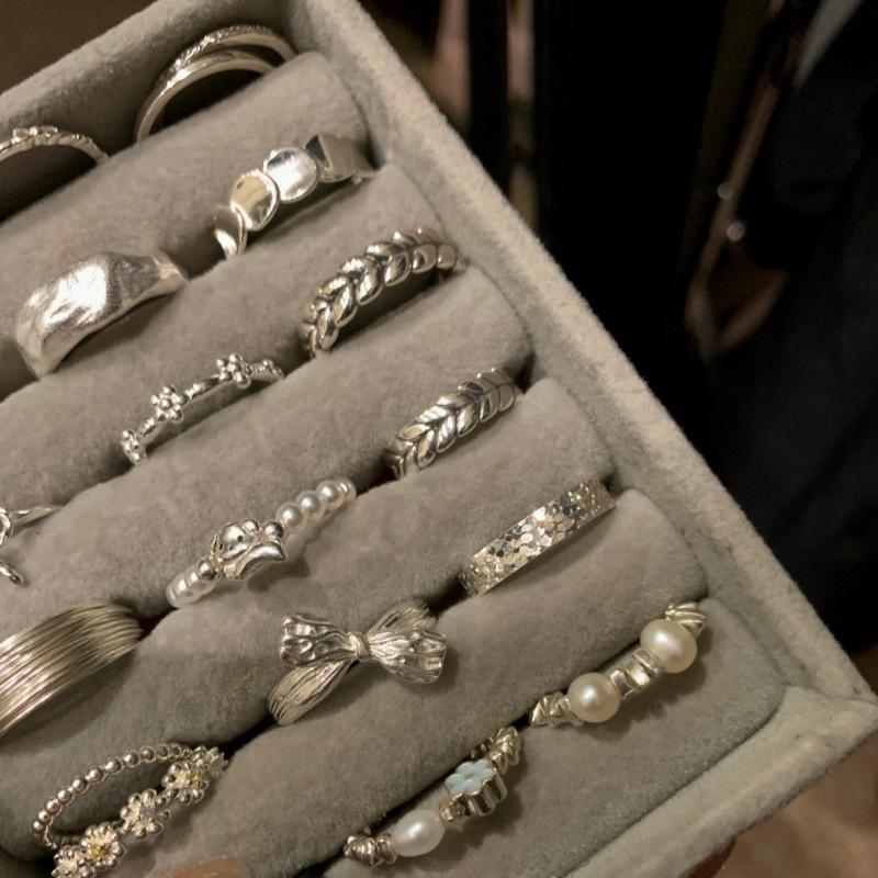 925 Sterlingsilber Damen Offener Bandring - Nicht anlaufend, Vielseitiger kleiner Fingerring, High-End Modedesign