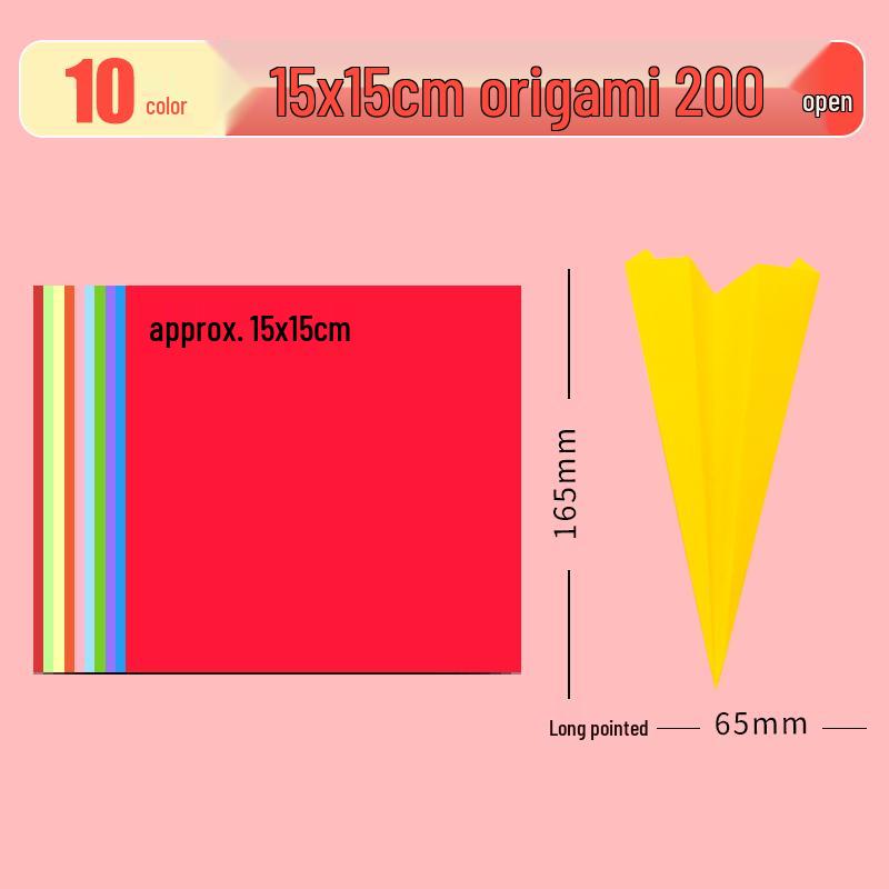 Red Origami Paper Airplane DIY Kit for Kids and Elementary Students