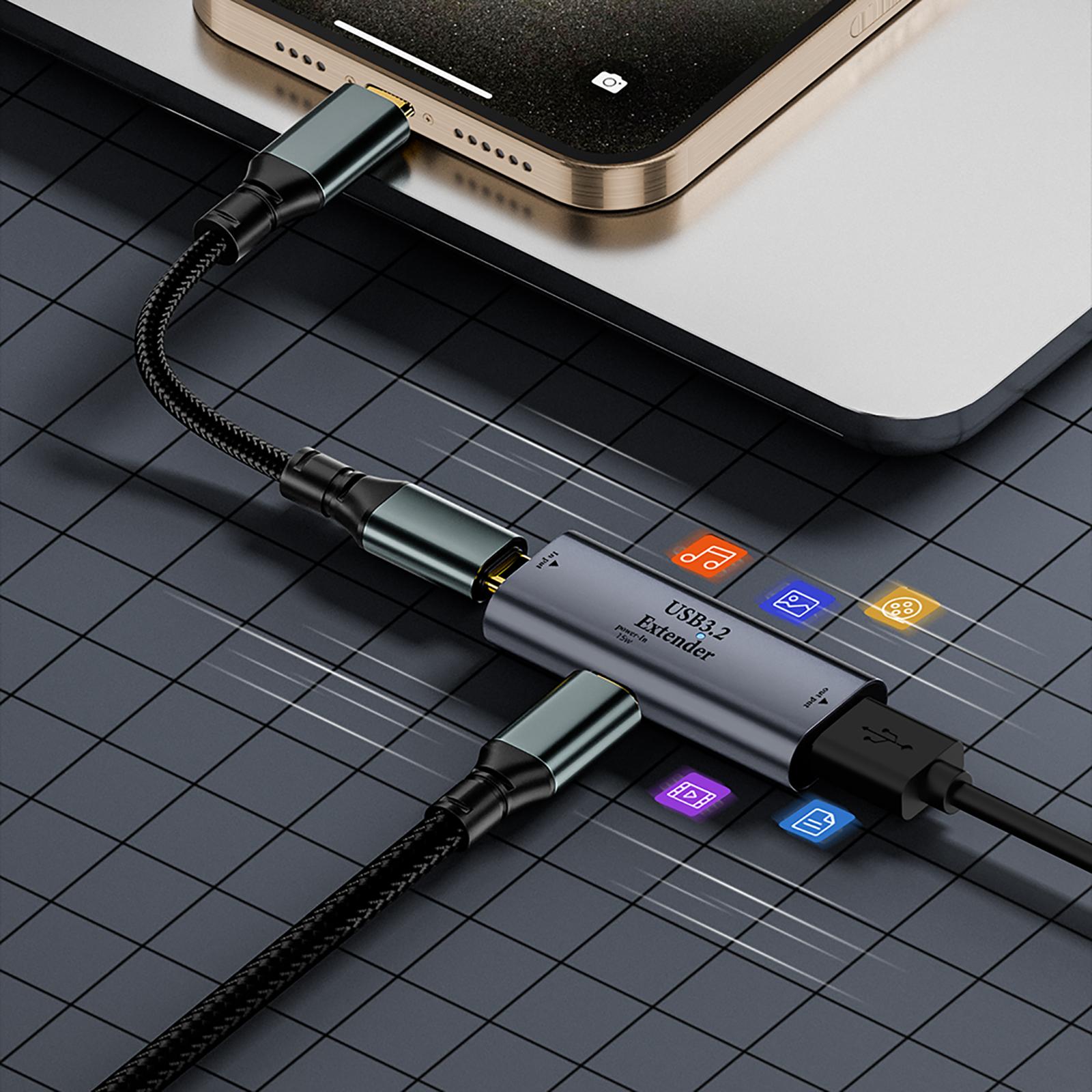 

Усилители сигнала Type C/USB3.2 с интерфейсами Type C мощностью 15 Вт, поддерживают зарядку данных для камер, принтеров и клавиатур A