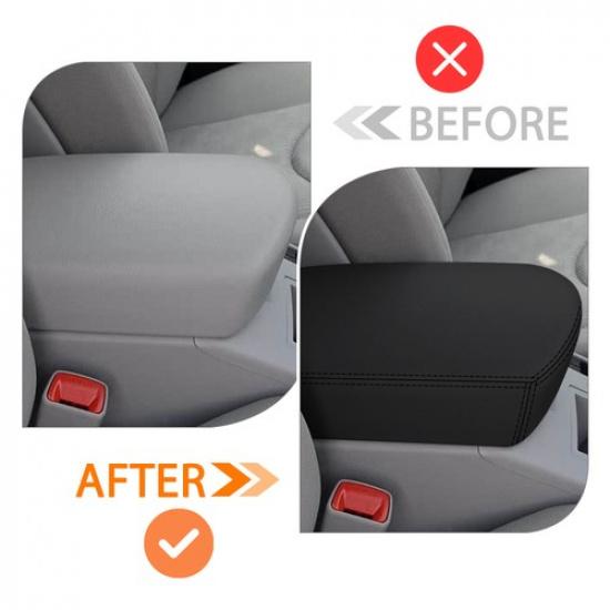 Center Console Armrest Leather Synthetic Cover FIT For Toyota RAV4 08-12 Black