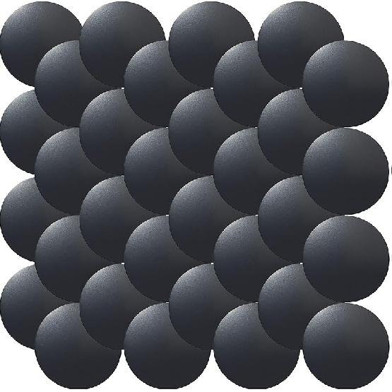 SALEX Replacement Metal Plates Set for Magnetic Car Phone Holders, Wall & Air Vent Mounts, Cases, Magnets. Kit of 4 Black Round Iron Discs Without