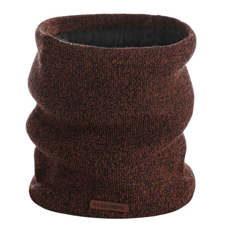 

Зимний двухслойный бархатный шарф мужской и женский уличный пуловер для сохранения тепла взрослый вязаный чехол для шеи утолщенный One size имбирный