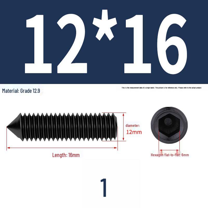 12.9 Edelstahl 304 Innensechskant Kegelspitze Gewindestift M2/M3