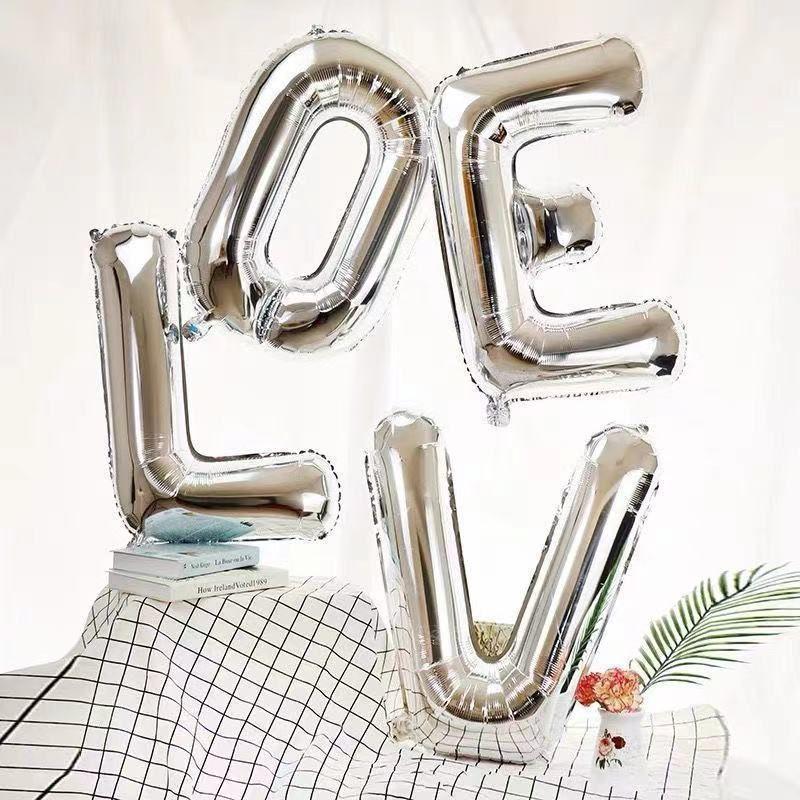 Honeymoon Room Wedding Scene Decor Set: Love Letter Balloons & Transparent Boxes