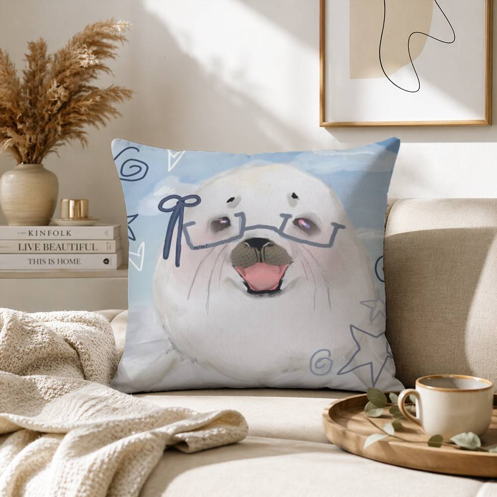 Seal Sea Cute Pillow Case for Sofa Living Room Home office Decor Protective Cover