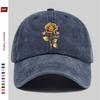 Pc Pcs for Mens  Womens Adjustable Snapback Trucker Hat  Golden Rose Print Baseball Cap Vintage Washed Lightweight Suitab
