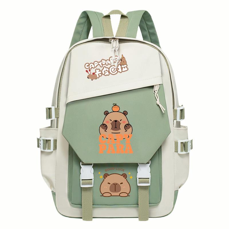 New Kapibara cute emoji print college light style primary and secondary school students spine bag
