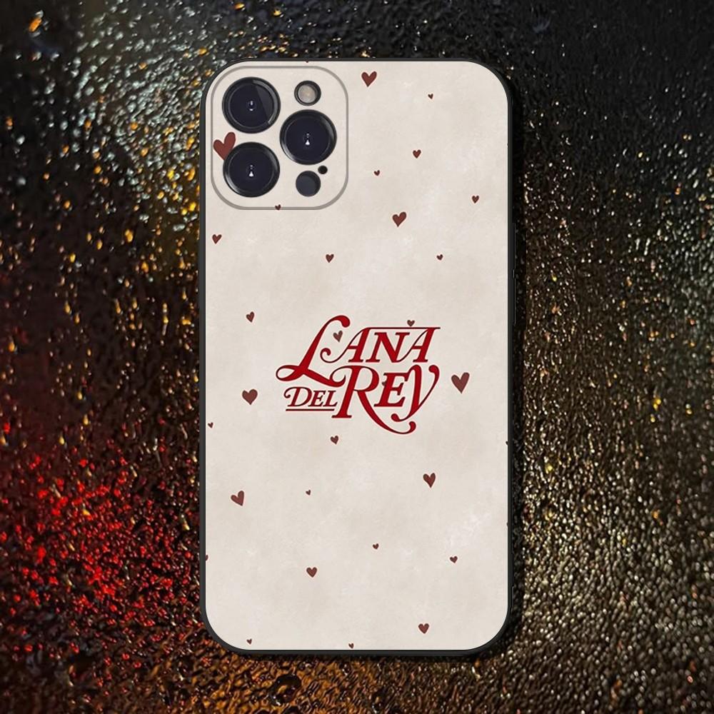 L-Lana Del R-Rey Phone Case For iPhone 16,15,14,13,12,11 Plus,Pro Max,XS,X,XR,SE,Mini,8,7,Soft Silicone Black Cover