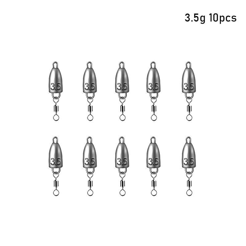 10Pcs Fishing Lead Weights High Density Lead Character Rings Rustproof for Outdoor Lake River Fishing Professional Anglers 3.5g 10pcs