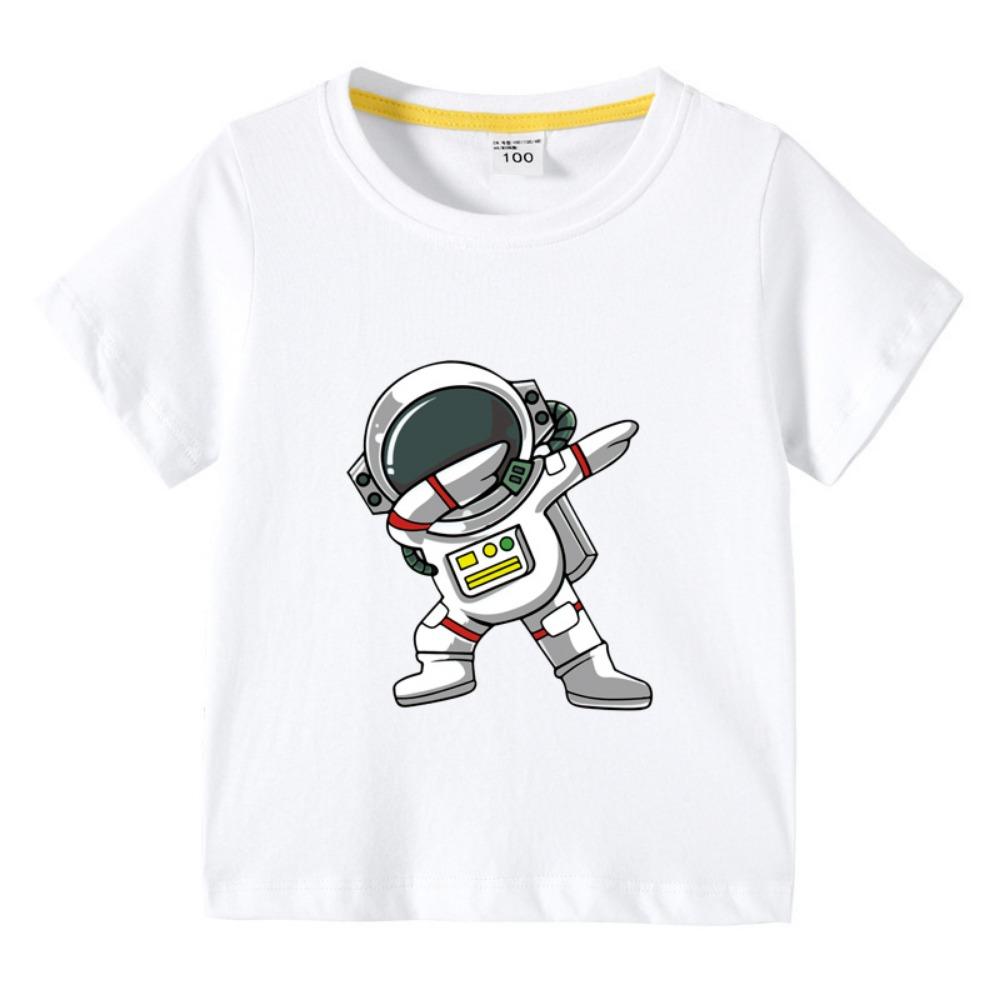 2026 New Kids Clothing Fashion Spaceman Graphic Short Sleeve T-Shirt  Children Boy O-Neck Tops Tee Kids Summer Clothes