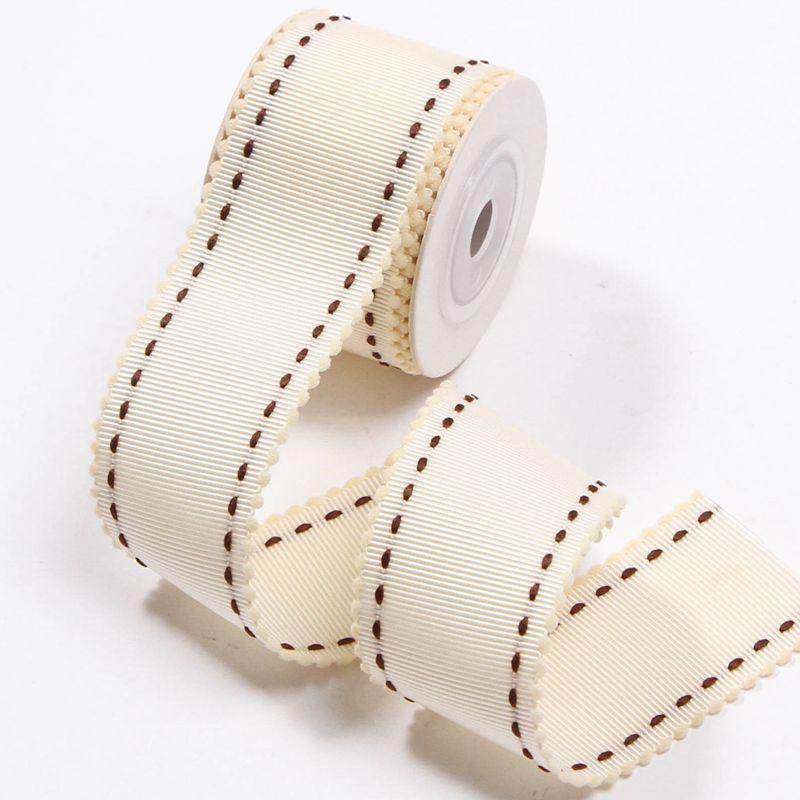 5 Yards Punkt-Ripsband Macaron-Farben Spitze für DIY Haarschleifen Hutdekoration Bastelbedarf Kleidung Nähen Geschenkverpackung