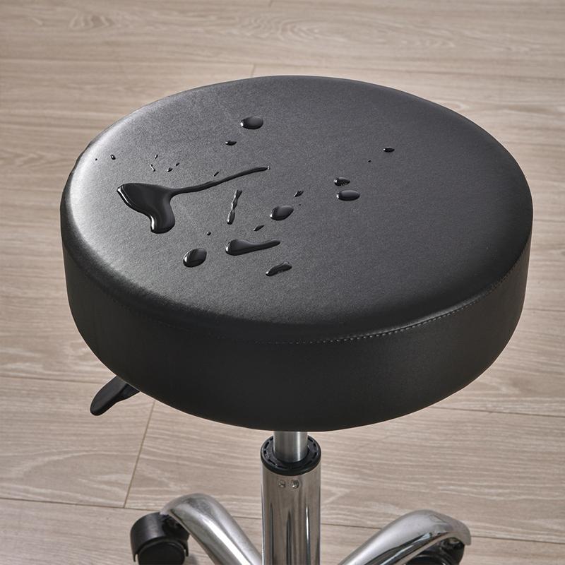 PU Waterproof Round Stool Cover Elastic All Inclusive Bar Rotating Chair Seat Cover Cashier Counter Stool Slipcover Home Hotel