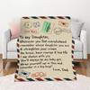 Mom And Dad'S Airmail Blanket For Daughter Actively Encourages Love Gift Portable Flannel Blanket