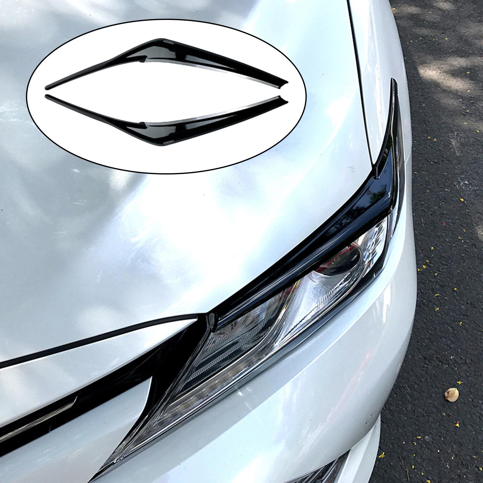 Накладки на фары  Брови  Декор-наклейка на веки Передний стайлинг автомобиля, 8, Детали Прочная замена Black