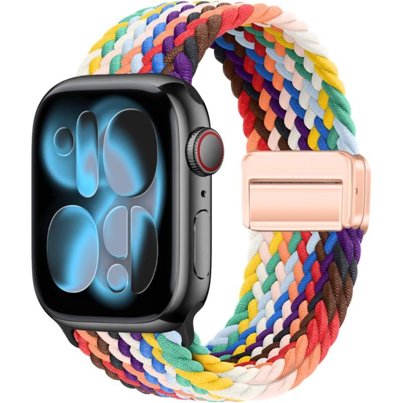 Case+Braided Strap For Apple Watch Bands 40mm 45mm 41mm 44mm 46mm 42mm magnetic correa Bracelet iWatch series se 3 6 7 8 9 10 11