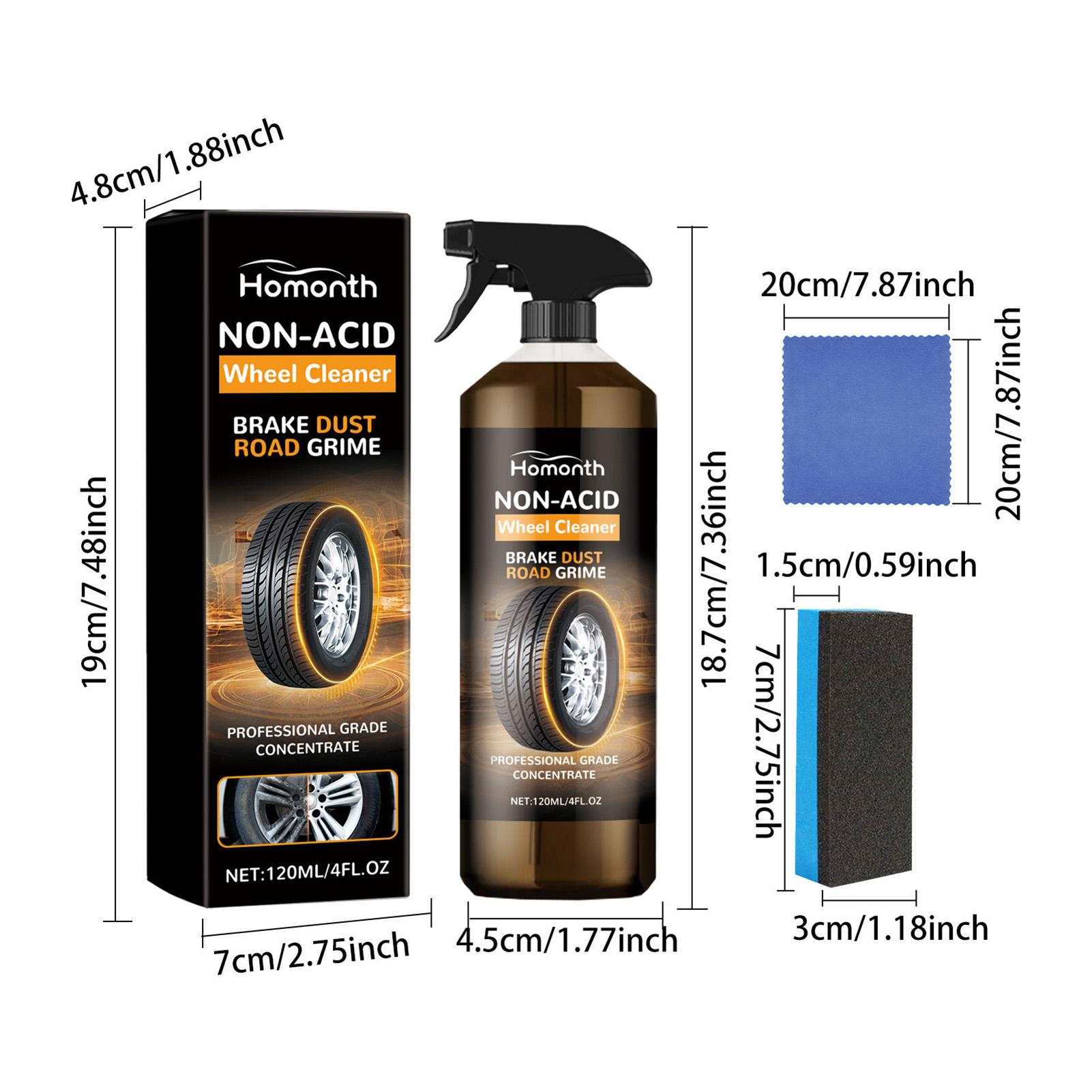 

Car Tire Cleaner Kit Wheel Rim Polish Restoration Multi Function Cleaning Care for Car Wheels Maintenance