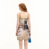 UNIFREE Cat Print A-Line Cami Dress