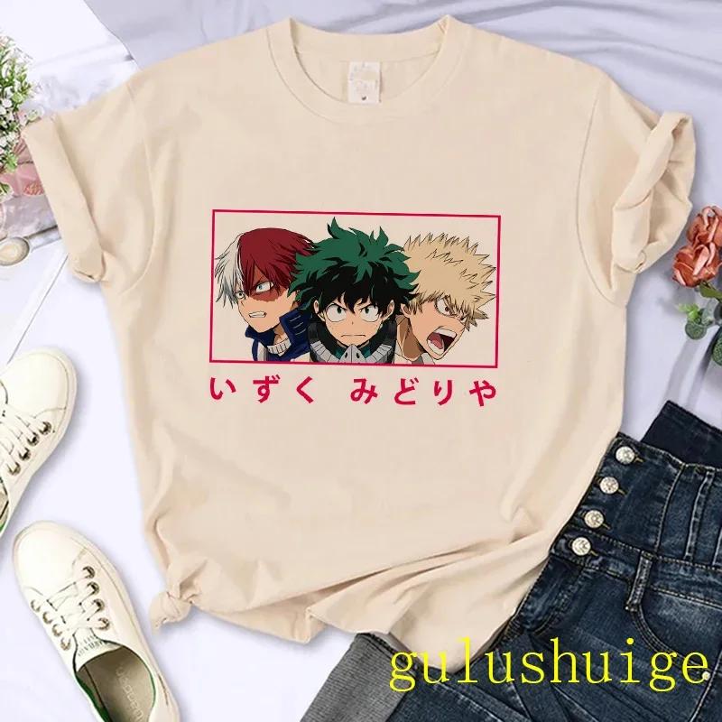 Japanese Anime My Hero Academia T Shirt Women Boku No Hero Academia Manga T-shirt Bakugou Himiko Toga Graphic Tees Tshirt