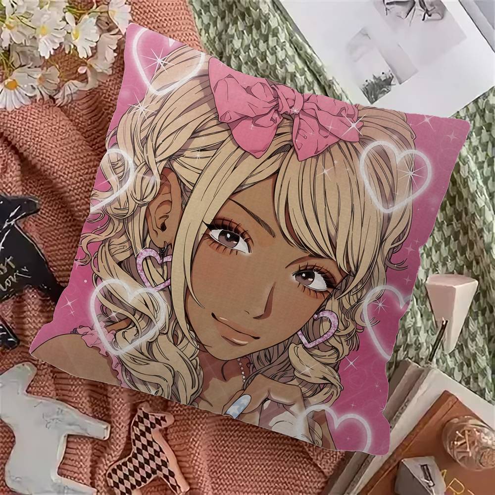 Gyaru Subculture Girls ANIME Retro Decorative Room Aesthetics Pillow Case Home Decor Bedroom Sofa Bed Couch Pillow Cover 45x45