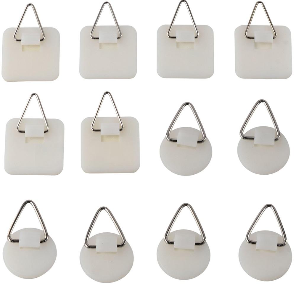 10 Pcs Sticky Invisible Plastic Vertical Photo Frame Hangers Plate Holders Plate Hanger Picture Hangers