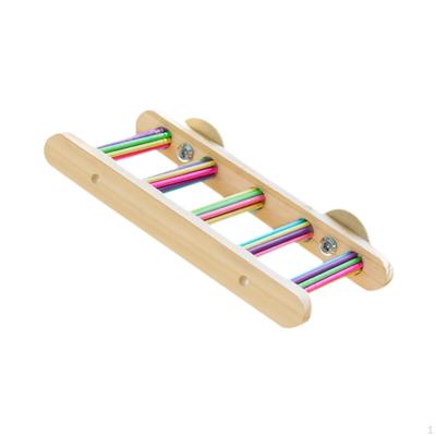 Bird Ladder Bridge Cage Accessories Play Toy Funny Versatile Climbing Parrot Perch Stand