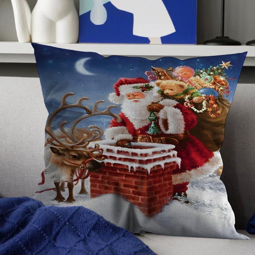 Merry Christmas Pillow Anime Pillow Sofa Bed Head Pillow Cover Cushion Cover 45x45 Cm Fashion