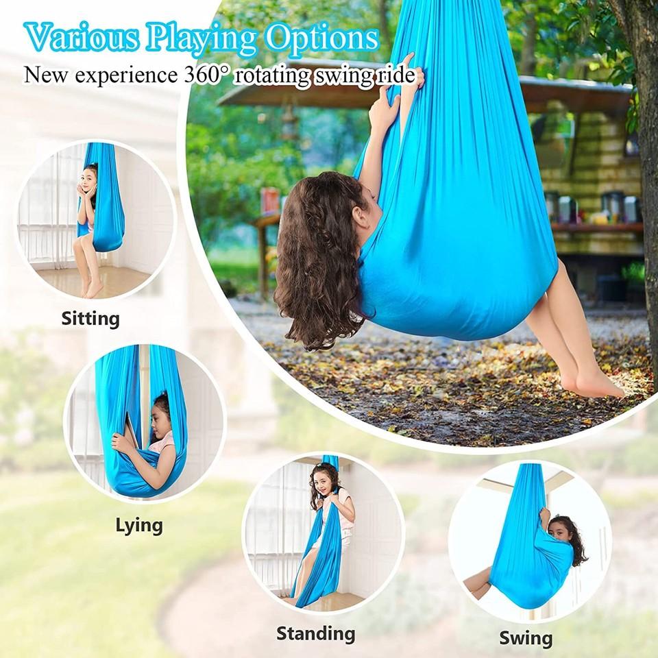 New Children's Swing Hammock Indoor Outdoor Yoga Therapy Autism Resilient