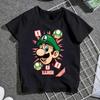 2026 Hotsale Super Mario Bros Mario Jumping on Koopa TShirt Anime Style Print Tee for Adults  Kids All Sizes Available