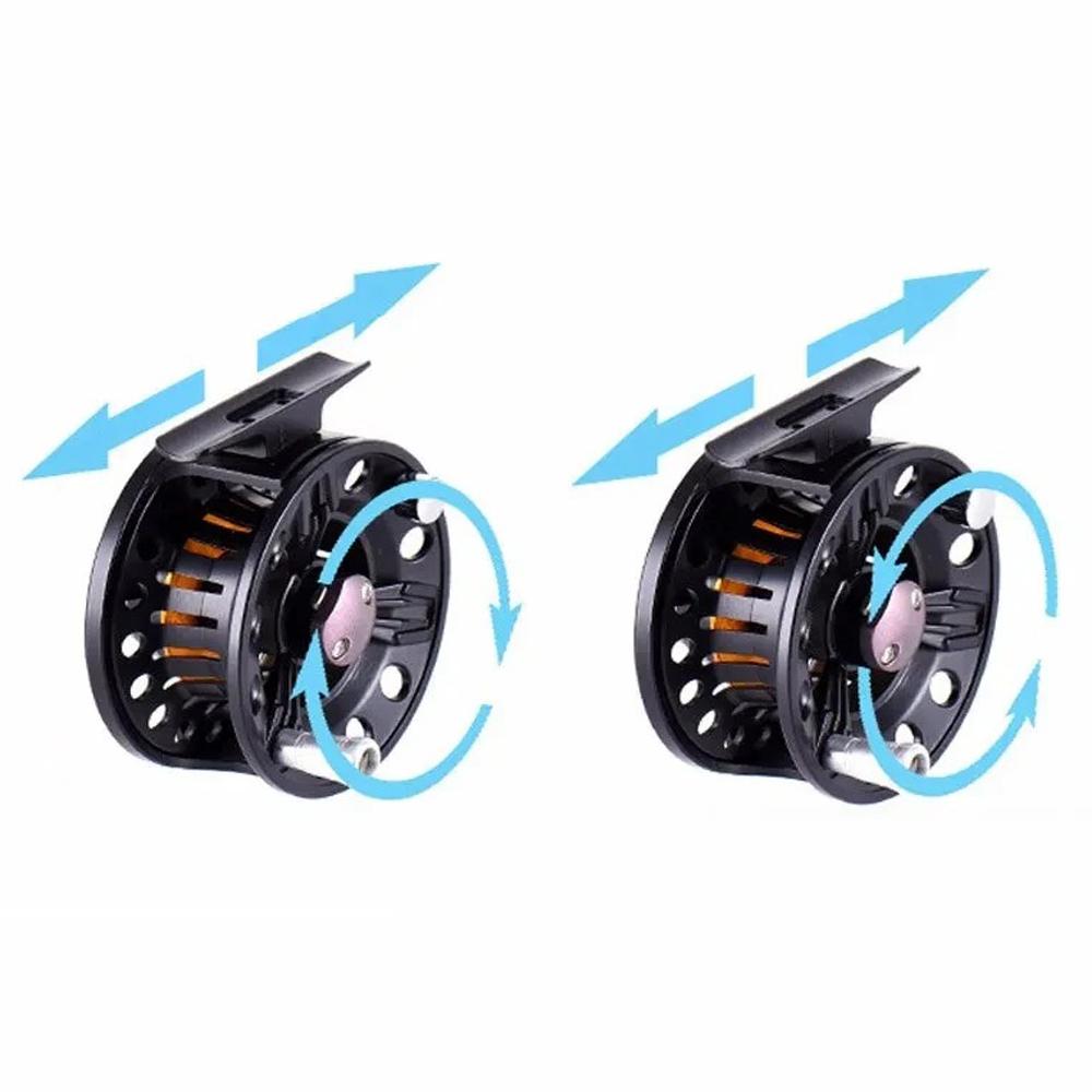 Full Metal Fly Fishing Reel 3BB Ball Bearing Left Right Hand 75mm for Rafting Ice Saltwater Flying Fishing Wheel Tackle 260319