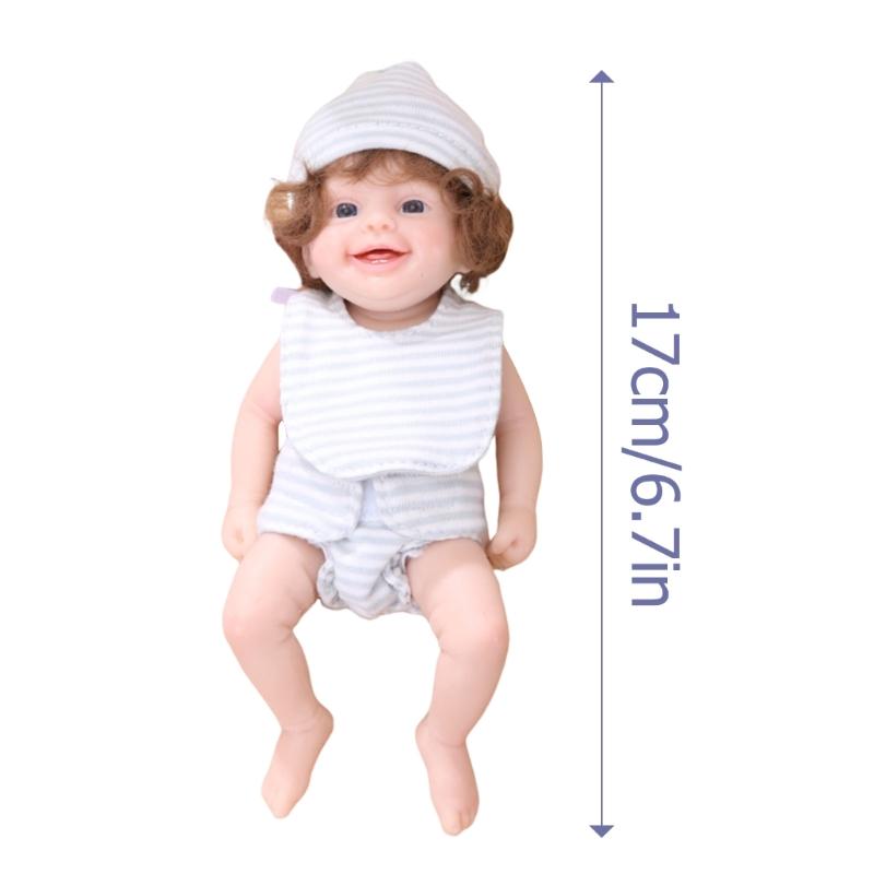 6’’ Life Like Reborns Doll Toy Figure Interaction Fullbody Silicone Newborns Doll that Looks Real with EyesOpened