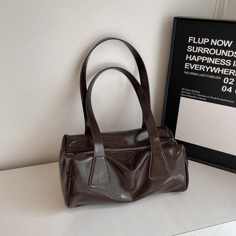 Bags Women's 2025 Autumn and Winter Korean Ins Retro Underarm Baguette Bag Versatile Commuter Casual Handheld Shoulder Bag