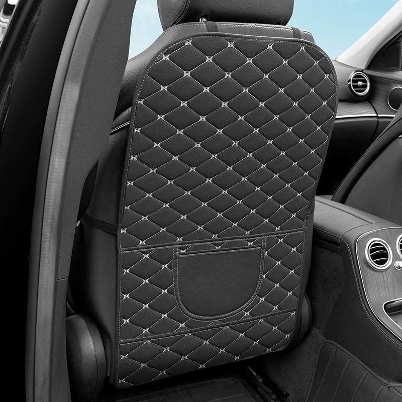 PU Leather Car Anti-Kick Mats Auto Seat Back Protector Cover For Children Car Back Seat Anti-Dirty Pad Car Accessories
