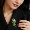 Brooch Versatile Botanical Leaf Design Brooch with Glossy Fade-Resistant Finish Sweaters Scarves Handbags Hats Safety Pin