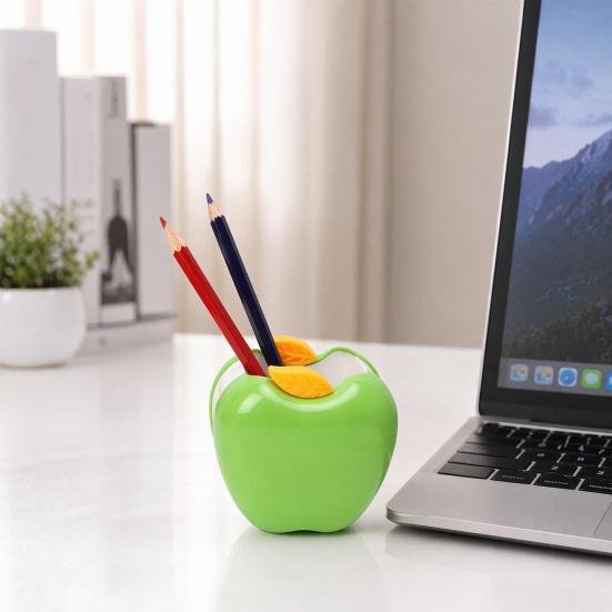 xiaobudian Fruit Shape Pen Holder, Large Capacity Desktop Pencil Organizer, Decorative Stationery Container Box for Home, Office, Classroom