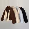 Autumn Winter Women's Padded Jacket, Fashion Patchwork 2-in-1 Solid Color Hooded Cotton Coat Warm Thicken Outerwear