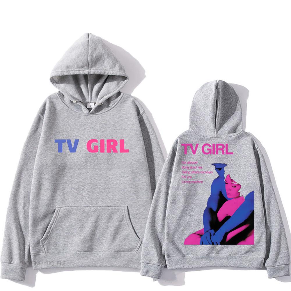 TV Girl Hoodeds With Hooded Harajuku Casual Retro Sweatshirt for Autumn/Winter Fleece Clothing Sudaderas Hoody