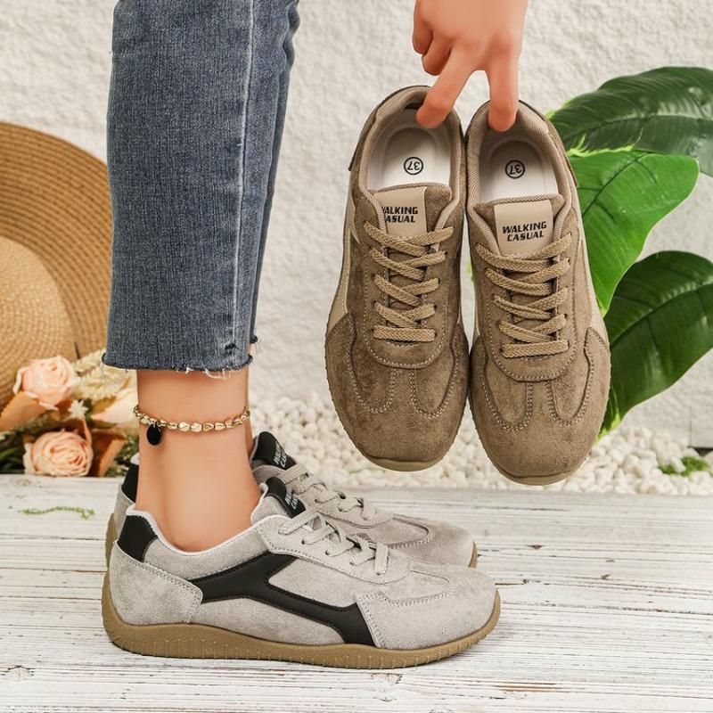 Women Color Block Lace‑Up Training Athletic Sneakers