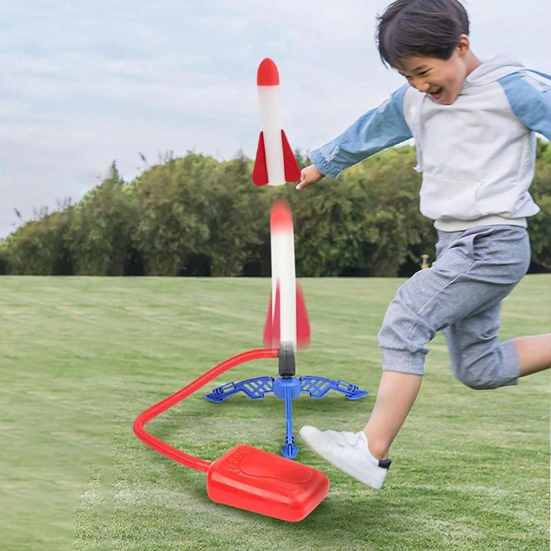 Children'S Soaring Rocket Stepping Toy Rocket Launcher Flying Park Outdoor Parent Child Interactive Toy Play Game