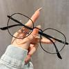 Retro Titanium Round Frame Glasses with Anti-Blue Light Lenses - Xiaohongshu Style for Influencers
