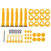 6 Sets Gas Can Spout Replacement Kit Flexible Spouts Threaded Sealing Caps and Washers 8mm Drill Bit