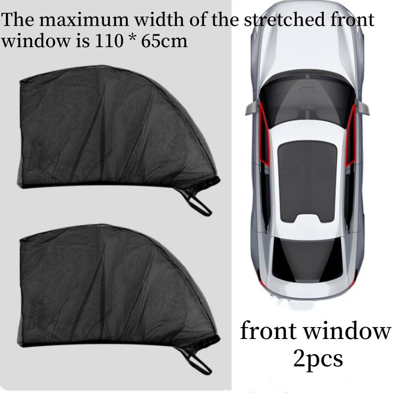 4 szt. Uniwersalne siatki przeciwsłoneczne na boczne szyby, osłony, ochrona prywatności, moskitiera, zasłonki, ochrona przed UV, akcesoria do wnętrza samochodu