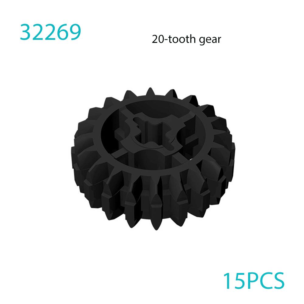 DIY Building Blocks MOC Technical Gear Axle Bricks Parts Worm Rack Conector Train Car Crane Model Assembles Christmas Gifts