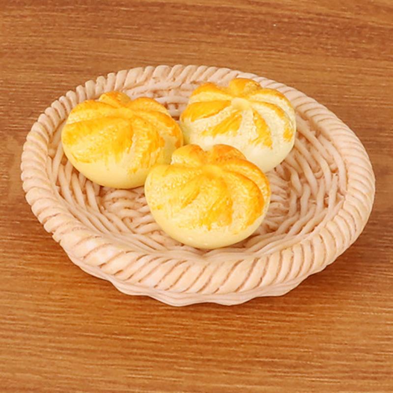 1/12 Dollhouse Mini Bread Hamburger Juice Set Simulation Kitchen Breakfast Food For Dolls House Decor Kids Pretend Play Toys
