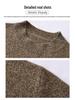 Men's Hengyuanxiang 100% Pure Wool Slub Sweater - Round Neck, Warm, Autumn/Winter 2025 Collection