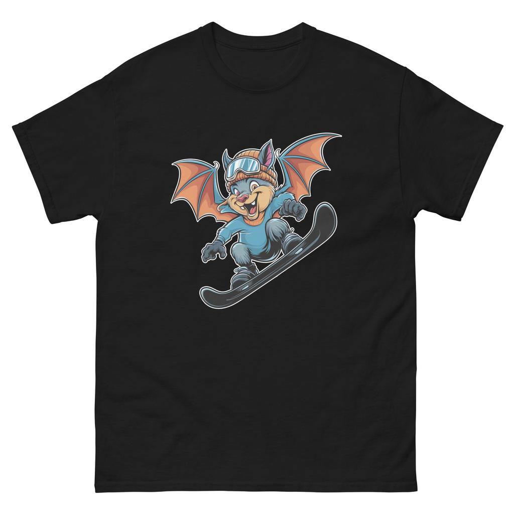 Bat Snowboarding Fun Cartoon Snowboarder Shirt T-Shirt