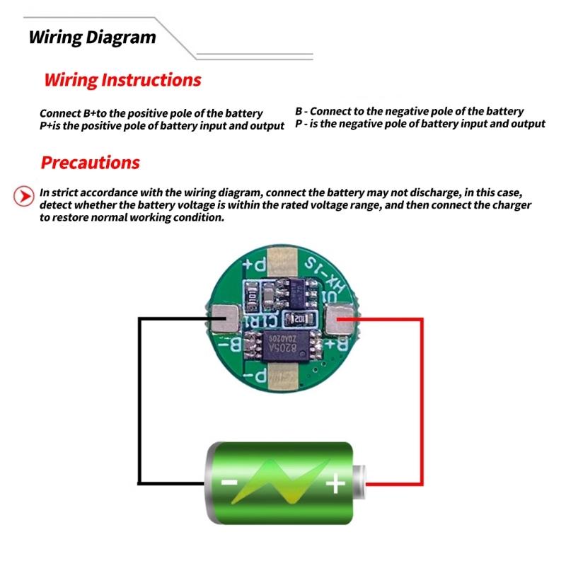 2.5A Current Limiting BMSs Module For 3.7V 14500 Lithiums Batteries Safe Charging Protections