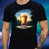 T-Shirt Herren Bier Pixel Art Motiv Baumwolle Größe XS bis 5XL