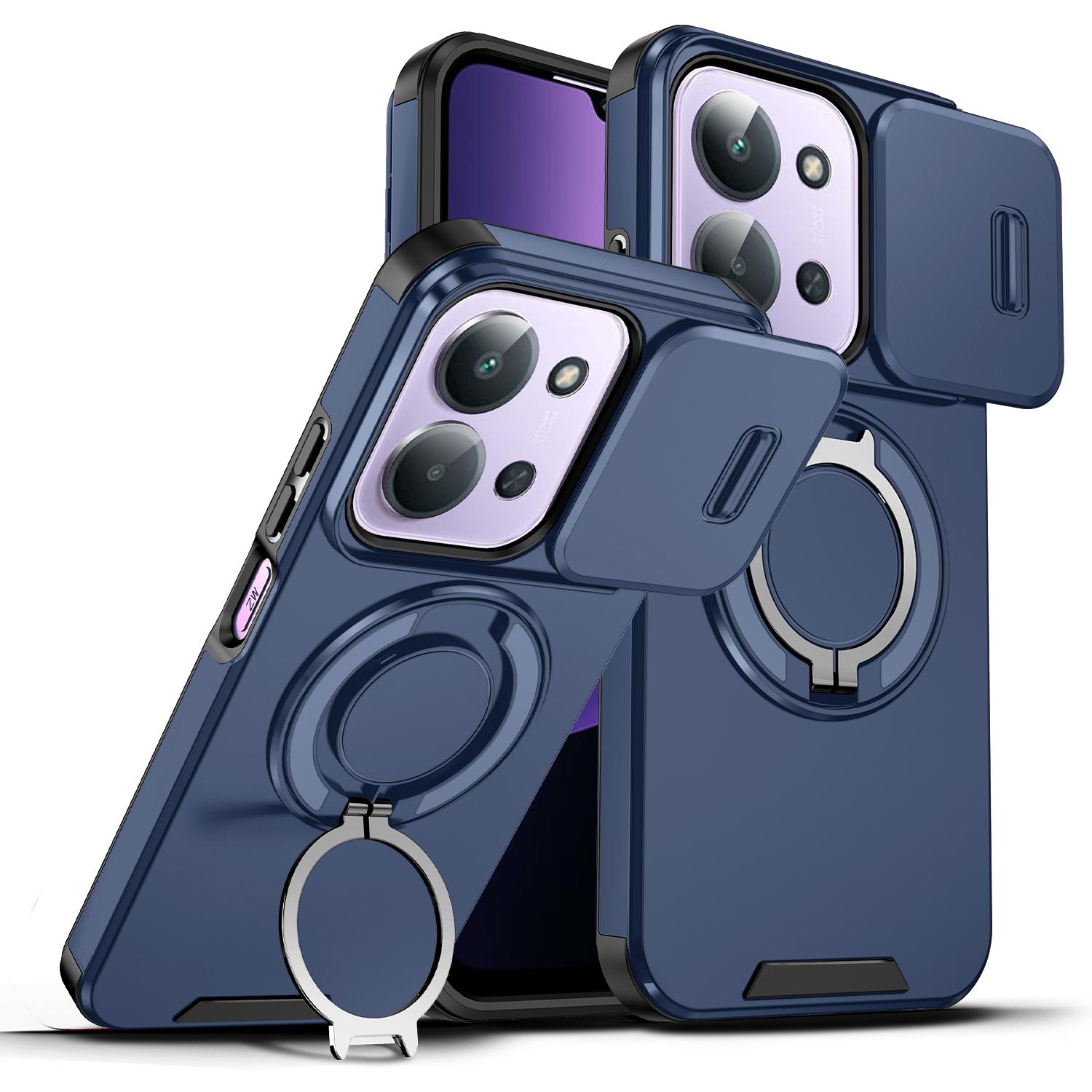 

For Xiaomi Redmi Note 14S Case Redmi Note 14S Cover Magnetic Ring Armor Slide Camera Lens Case Magsafe Wireless Charge Cover Redmi Note 14S