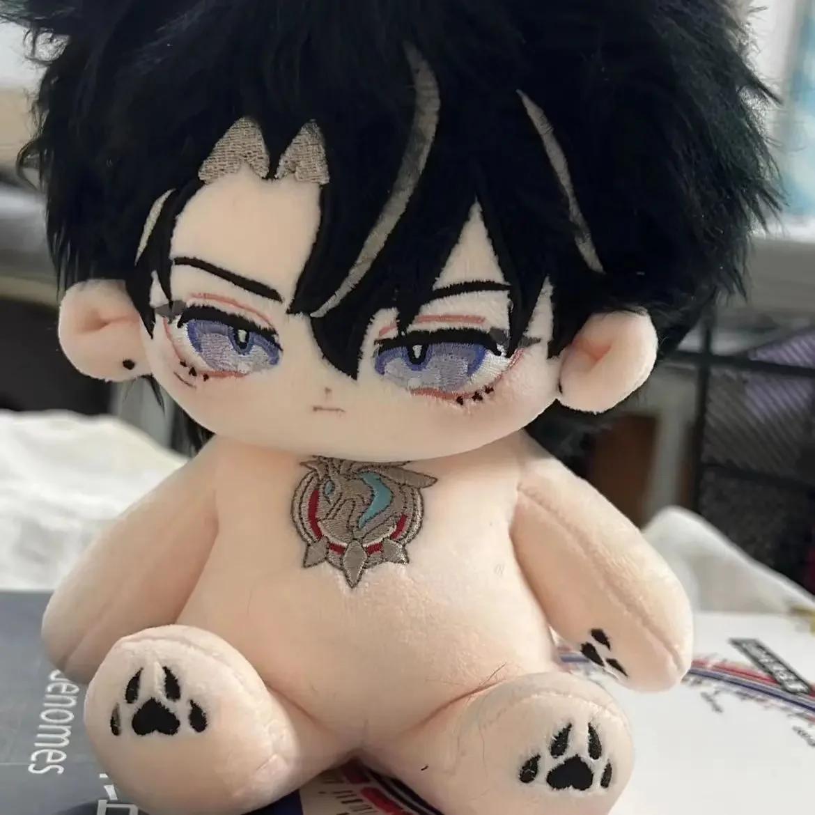 20cm Wriothesley Genshin Impact Attribut Cartoon Plüschtiere Baumwoll-Verkleidungsfigur Kinder-Fans Erwachsene Geschenke no Skeleton